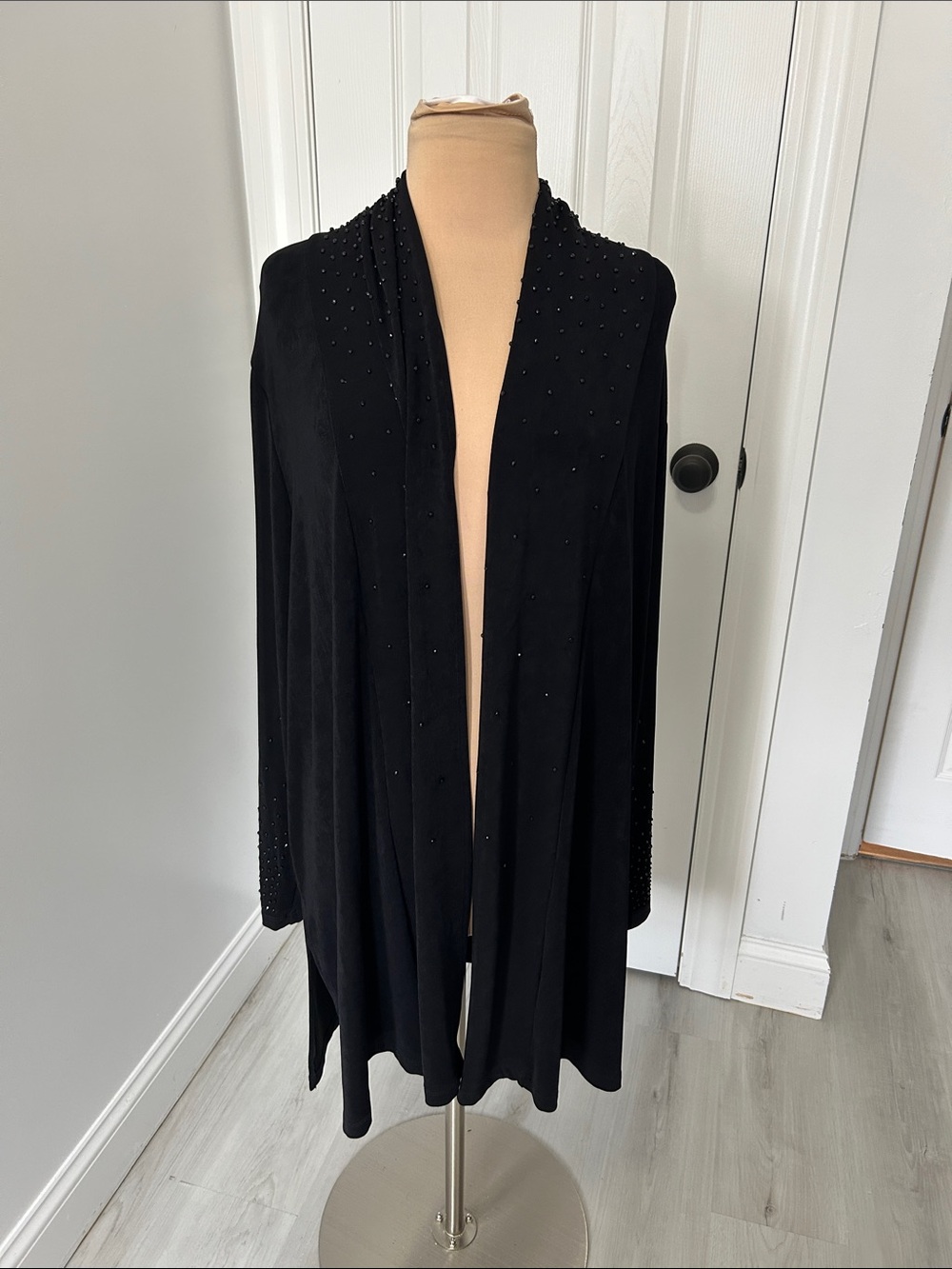 Chicos’s Travelers Embellished Long Jacket